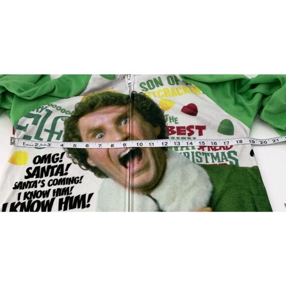 Elf Movie One Piece Sleepwear Lg - Picture 4 of 5